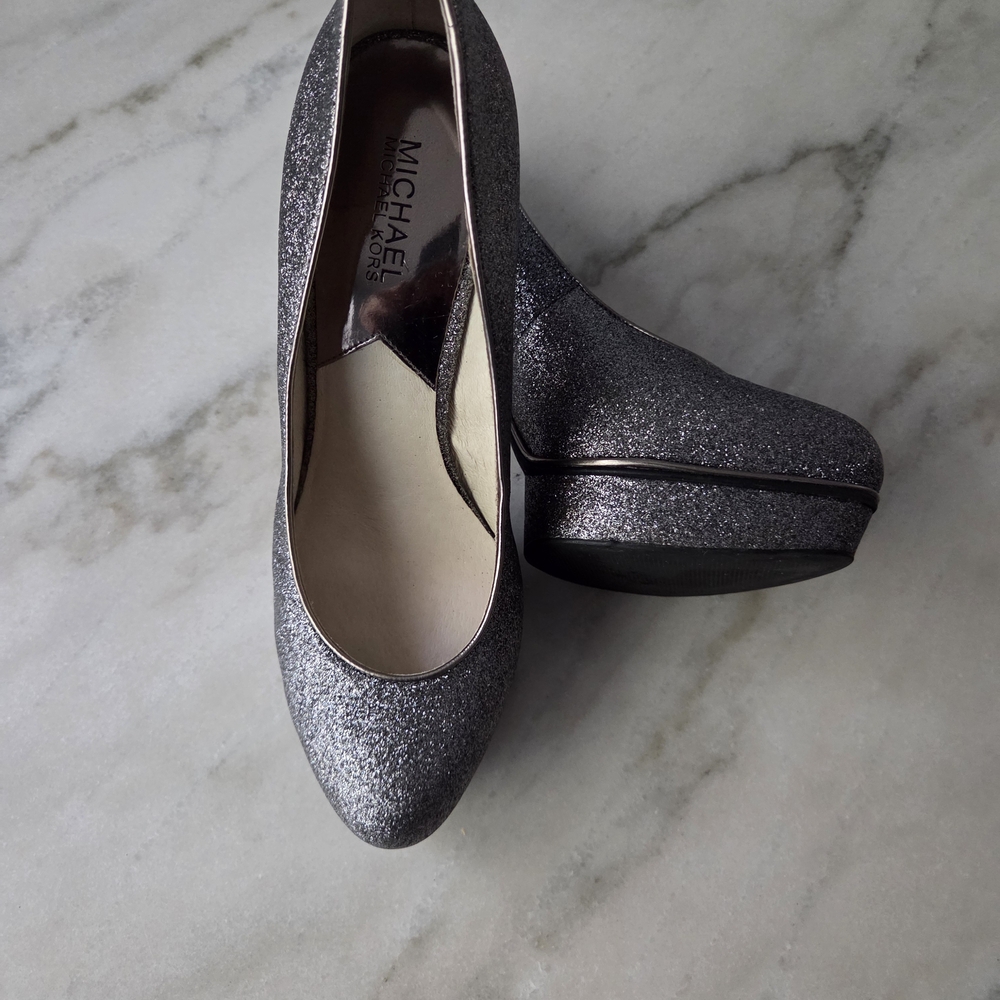 Michael Kors Shimmering Silver Heels